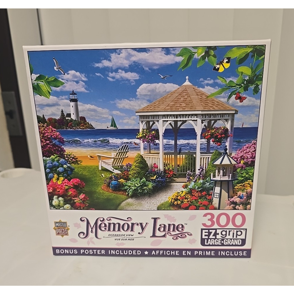 MasterPieces Memory‎ Lane Oceanside View 300 Piece Jigsaw Puzzle 24"x18" #32079